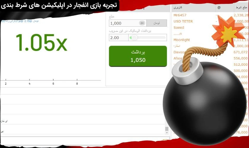 بازی انفجار در اپلیکیشن شرط بندی